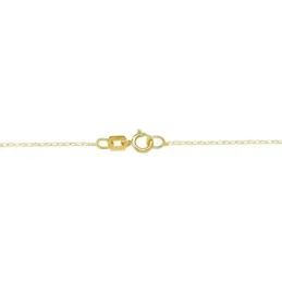 Gargantilla oro 18k cadena 40cm. forzada estrellas 5.5mm. lisas y nácar colgando cierre reasa