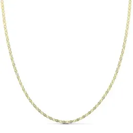 Cadena oro 18k 40cm. eslabón tipo ancla tallado diamantado ancho 1.5mm. cierre reasa