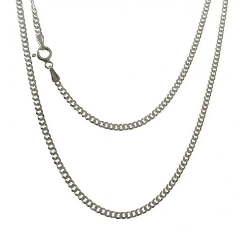 Cadena plata Ley 925m unisex 70 cm. modelo barbada reasa