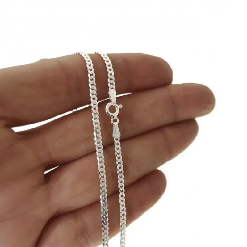 Cadena plata Ley 925m unisex 70 cm. modelo barbada reasa
