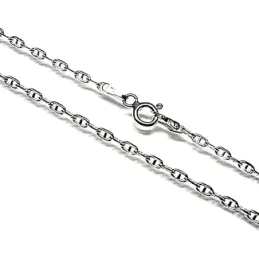 Cadena plata Ley 925m lisa 45cm. forzada marina cierre reasa
