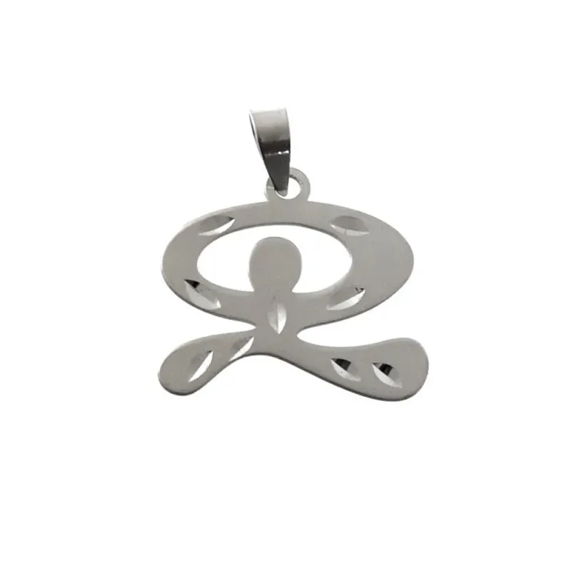 Colgante plata Ley 925m Indalo 20mm. mate detalles tallados