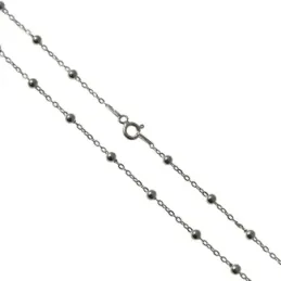 Cadena plata Ley 925m 60cm. combinada bolitas lisa cierre reasa