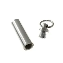 Colgante plata Ley 925m guarda cenizas 32mm. tubo liso tapón rosca