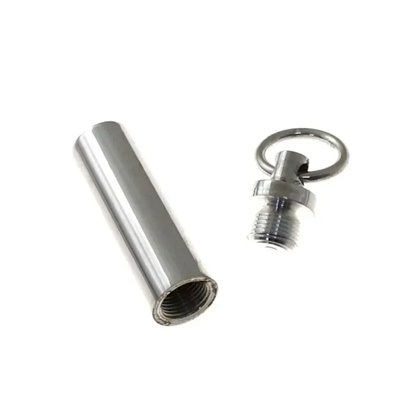 Colgante plata Ley 925m guarda cenizas 32mm. tubo liso tapón rosca