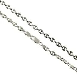 Cadena plata Ley 925 maciza 60cm. eslabón modelo calabrote 5mm. ancho cierre mosquetón
