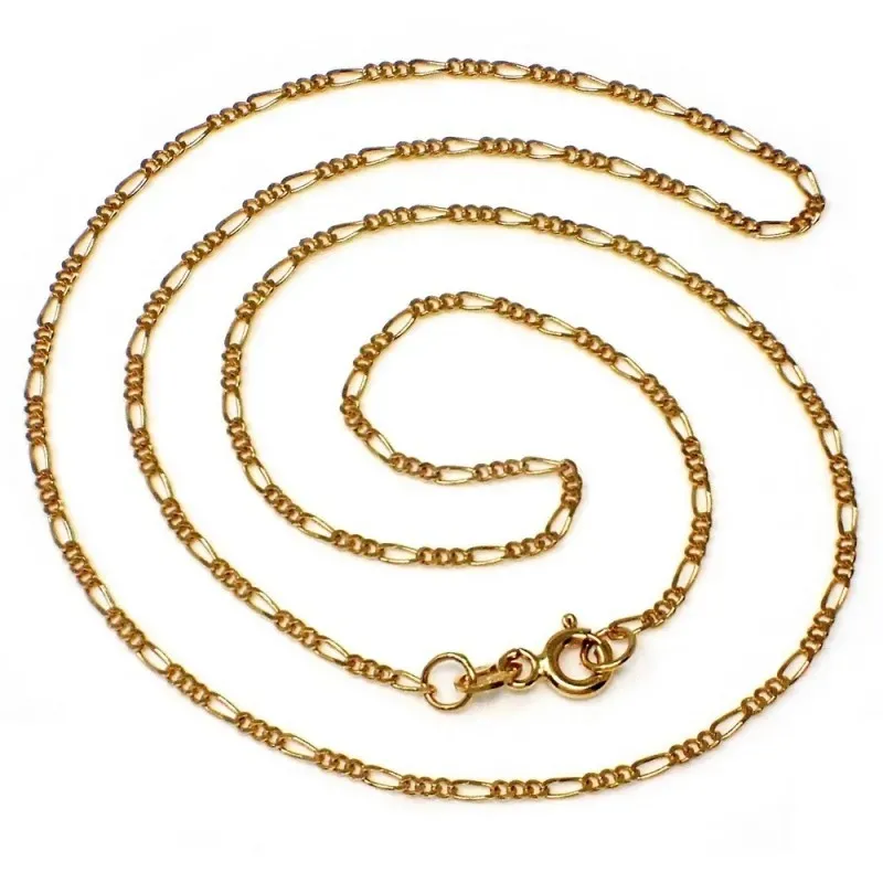 Cadena oro 18k 60cm. eslabón alterno 3x1 peso 3.90gr. cierre reasa un