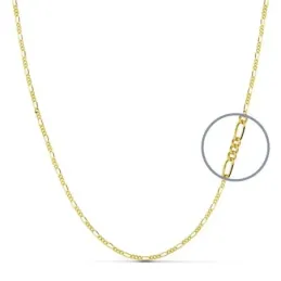 Cadena oro 18k 60cm. eslabón alterno 3x1 peso 3.90gr. cierre reasa un