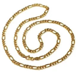 Cadena oro 18k hueca 60cm. eslabón alterno 3x1 peso 10.85gr. cierre m