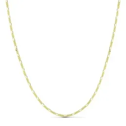 Cadena oro 18k 40cm. eslabón alterno 3x1 ancho 1.2mm. cierre reasa un