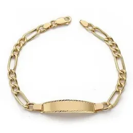Esclava oro 18k cadena 18cm. eslabón alterno 3x1 cierre mosquetón niñ