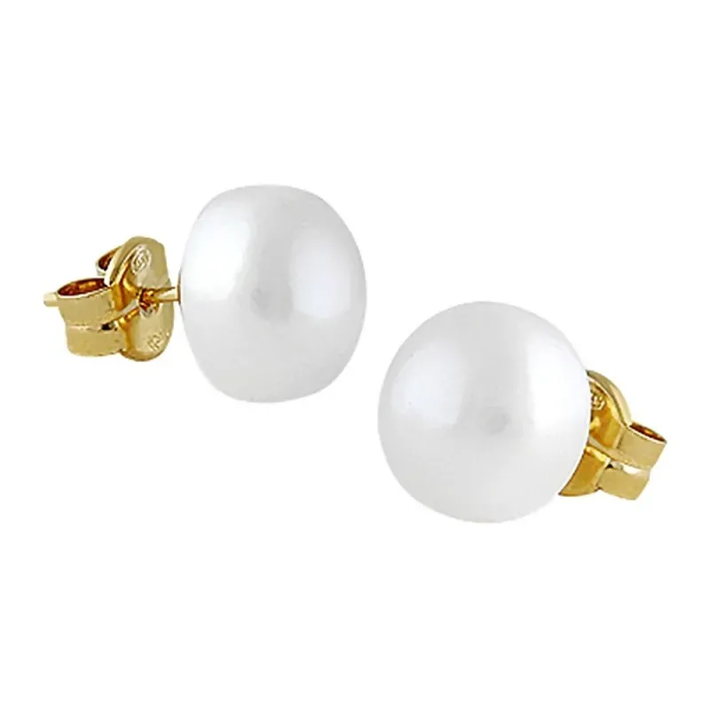 Pendientes oro 18k perlas cultivadas 10mm. colección Elizabeth cierre