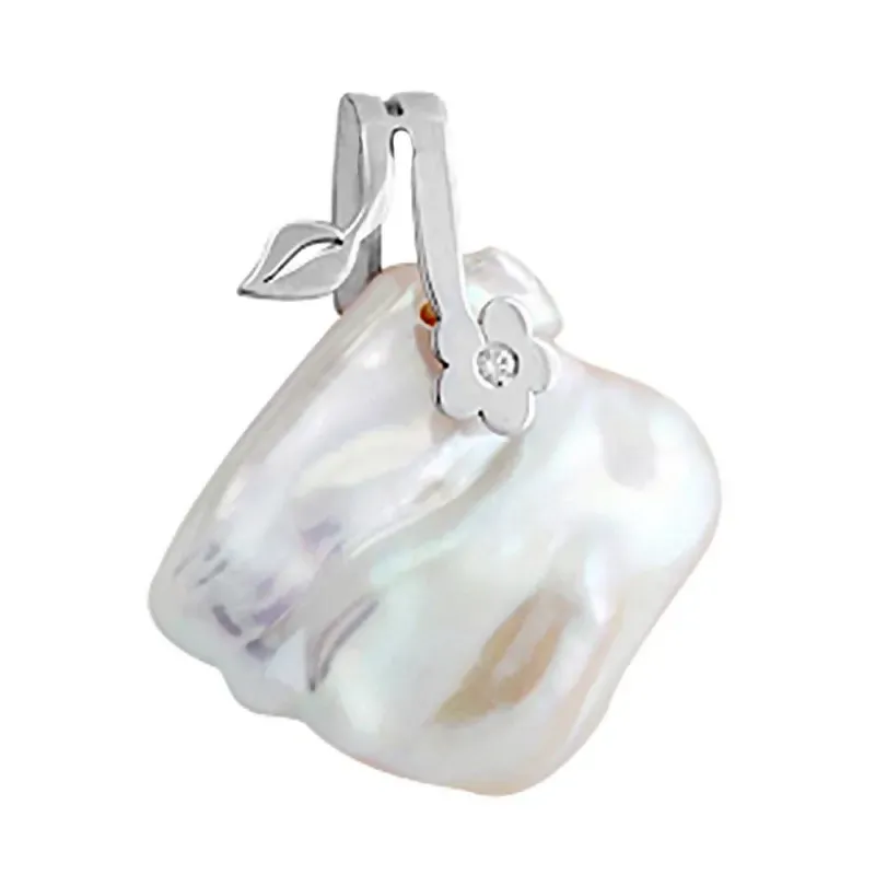 Colgante oro blanco 18k colección Martina madreperla 23.5x26.5mm. dia