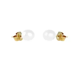Pendientes oro 18k colección Elizabeth perlas cultivadas 5mm. cierre