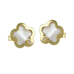 Pendientes oro 18k colección tulipán 8mm. diamante brillante 0.02ct.