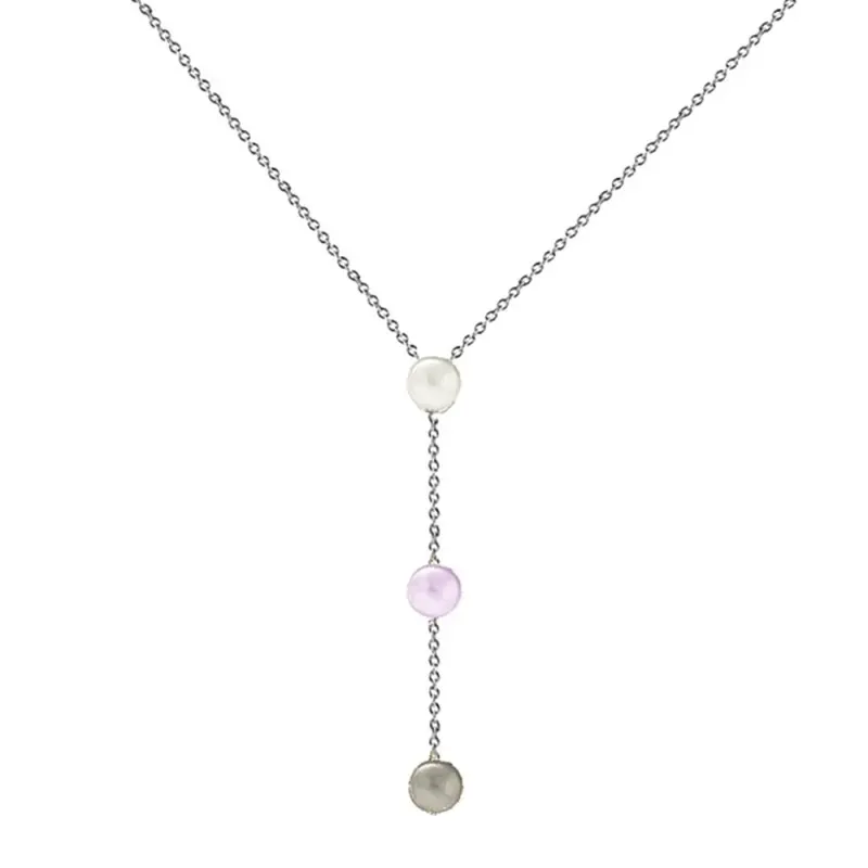 Gargantilla oro blanco 18k colección Alexandra 45cm. perlas cultivada