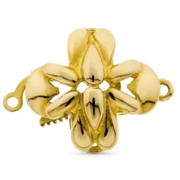Fornitura oro 18k broche collar para una vuelta liso calado