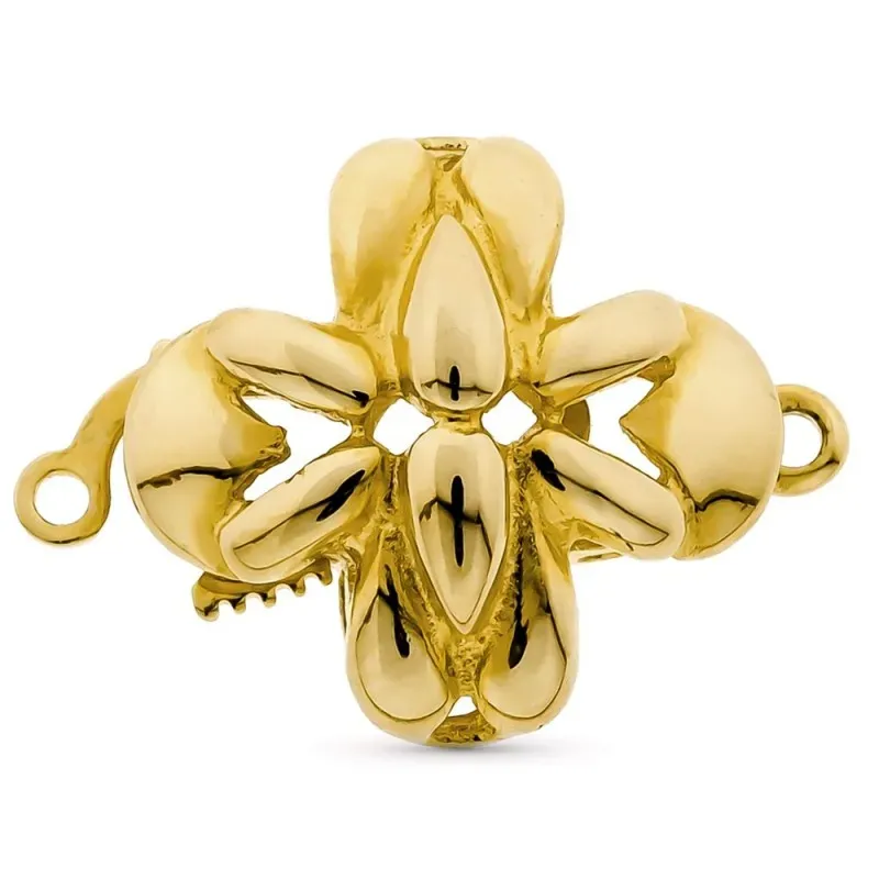 Fornitura oro 18k broche collar para una vuelta liso calado