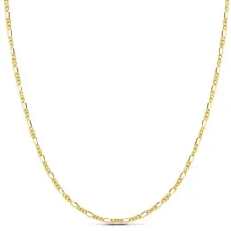 Cadena oro 18k 45cm. eslabones alternos 3x1 lisa
