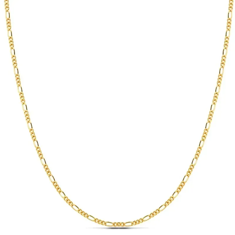 Cadena oro 18k 45cm. eslabones alternos 3x1 lisa