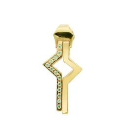 Cruz oro 18k circonitas 31 mm. combinadas lisa