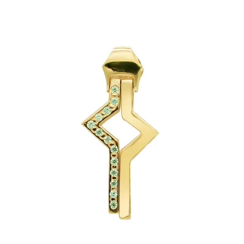 Cruz oro 18k circonitas 31 mm. combinadas lisa