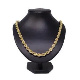 Cordón cadena oro 18k salomónico 60cm. ligero 12 mm. mosquetón