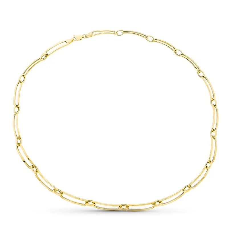 Pulsera oro 18k mujer eslabones calados alargados