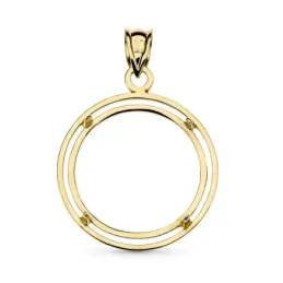 Colgante oro 18k mujer 19 mm. para moneda alfonsina calada