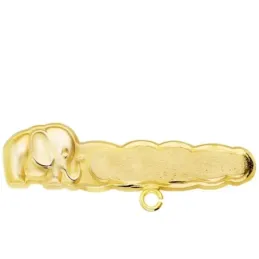 Alfiler oro 18k bebé 30 mm. elefante tallado bordes forma nube