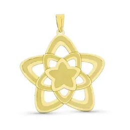 Colgante oro 18k mujer 32 mm. estrella calada láser