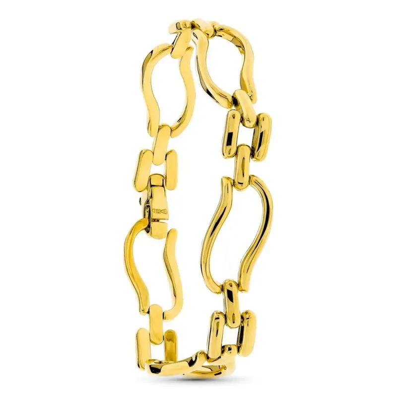 Pulsera oro 18k mujer panter eslabones