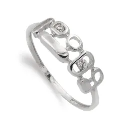 Sortija oro blanco 18k mujer circonitas combinadas formas