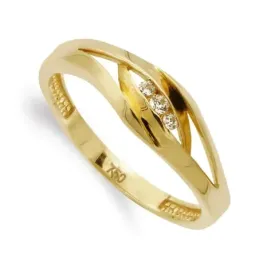 Sortija oro 18k mujer circonitas centro formas caladas lisas