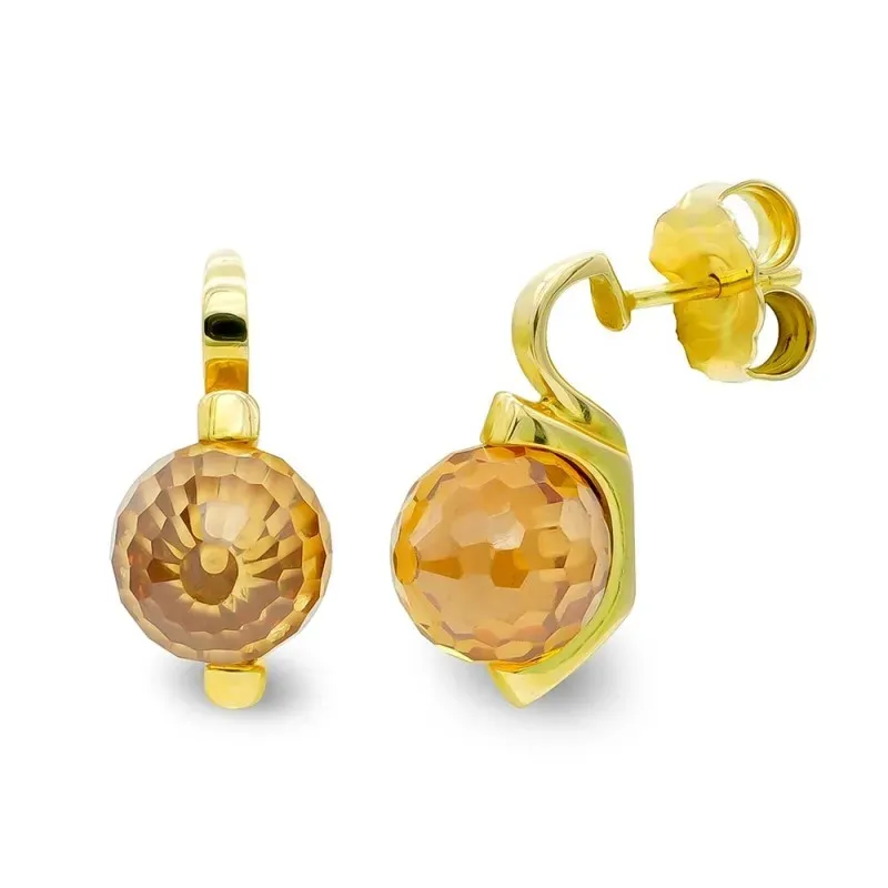 Pendientes oro 18k mujer 10 mm. color amarillo