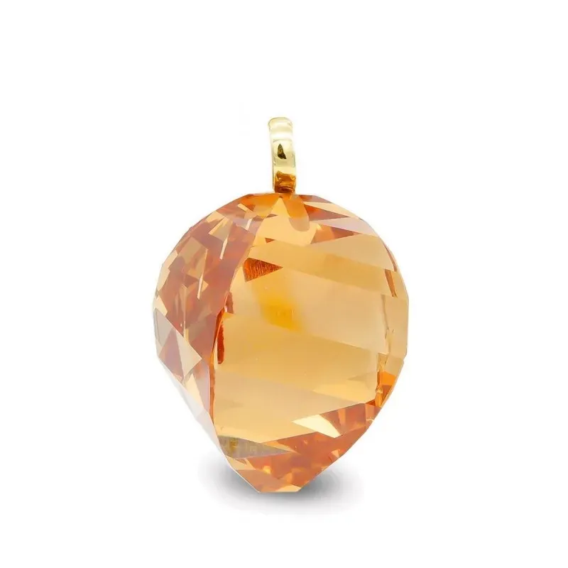 Colgante oro 18k mujer topacio 18 mm.