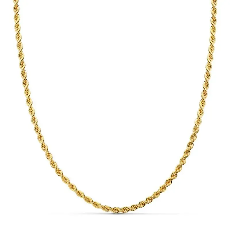 Cordón cadena oro 18k salomónico 40 cm. ligero 3 mm.