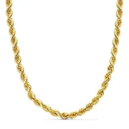 Cordón cadena oro 18k salomónico  ligero 5 mm.