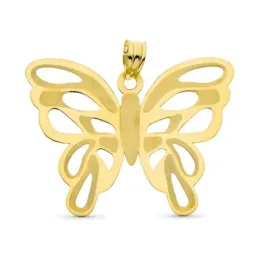 Colgante oro 18k mujer 39 mm. mariposa calada láser