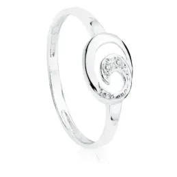Sortija oro blanco 18k mujer dos diamantes talla brillante 0.032ct ca