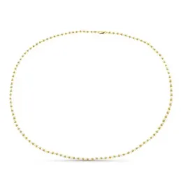Gargantilla collar oro 18k mujer 45 cm. anillas combinadas perlas mos