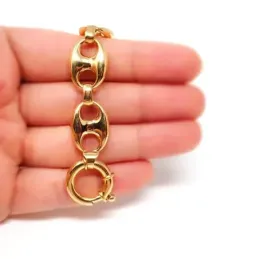 Pulsera oro 18k mujer 20.5 cm. calabrote 15 mm. reasa