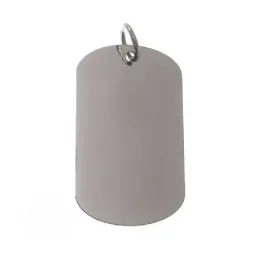Chapa militar colgante plata Ley 925m unisex 36 mm. lisa