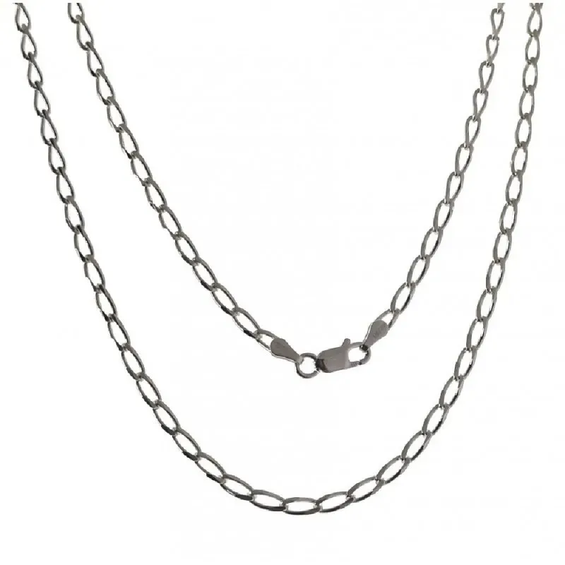 Cadena plata Ley 925m unisex 60 cm. bilbao 3 mm. mosquetón