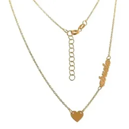 Gargantilla plata Ley 925m chapada oro 43.5 cm. mujer forzada corazón