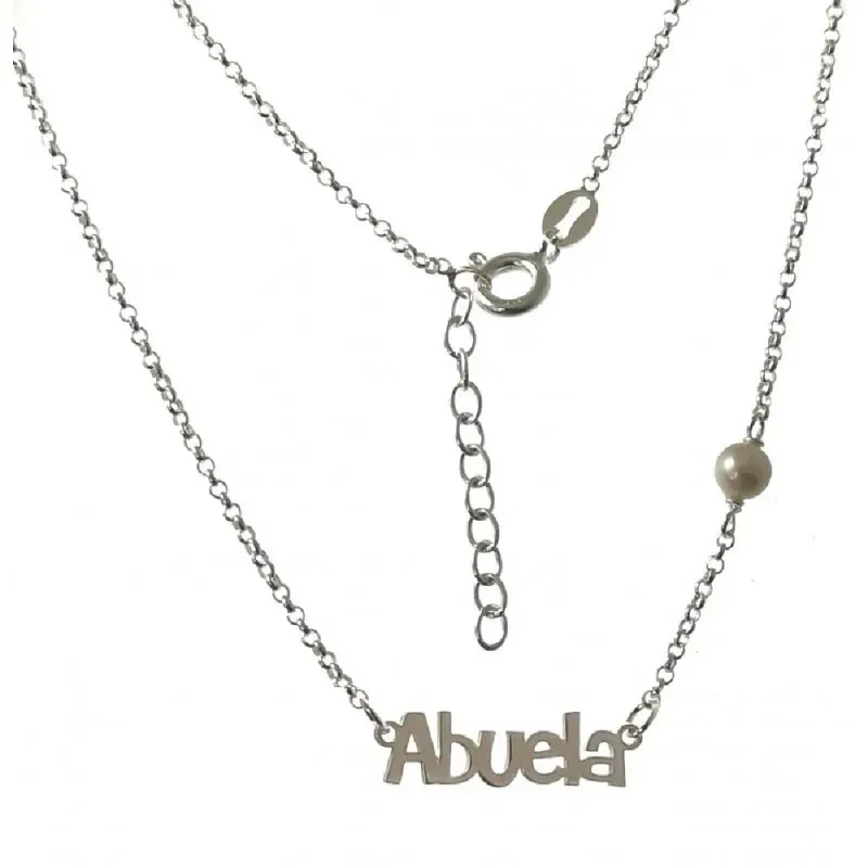 Gargantilla plata Ley 925m mujer 43 cm. cadena rolo ABUELA 16 mm. com