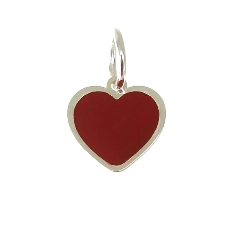 Colgante plata Ley 925m mujer 12 mm. corazón esmaltado liso