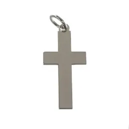 Cruz colgante plata Ley 925m unisex 3 cm. lisa