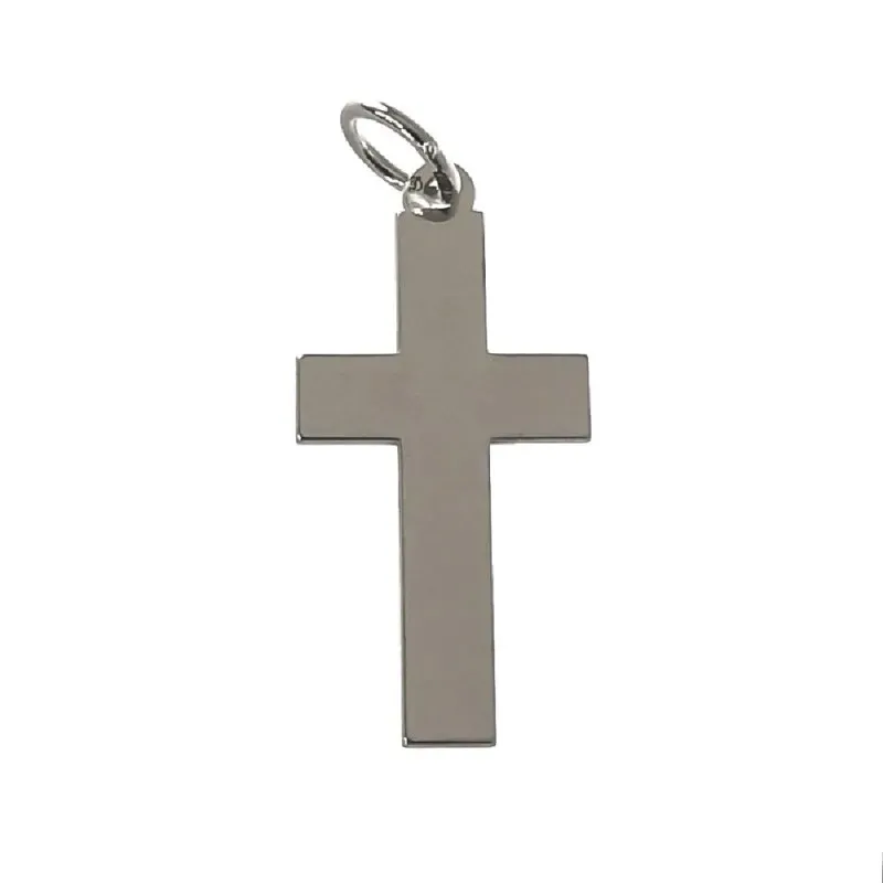 Cruz colgante plata Ley 925m unisex 3 cm. lisa