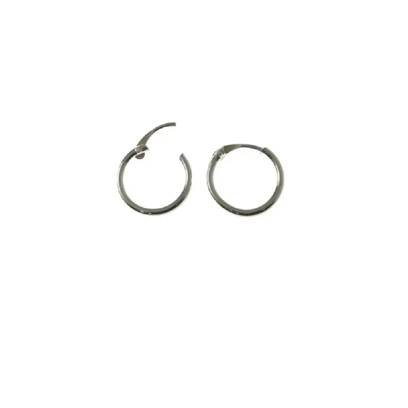 Pendientes plata Ley 925m mujer aros 10 mm. lisos